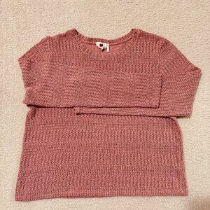Pink lightweight knit sweater in L